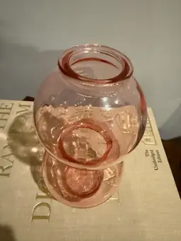 Pink Glass Bubble Vase