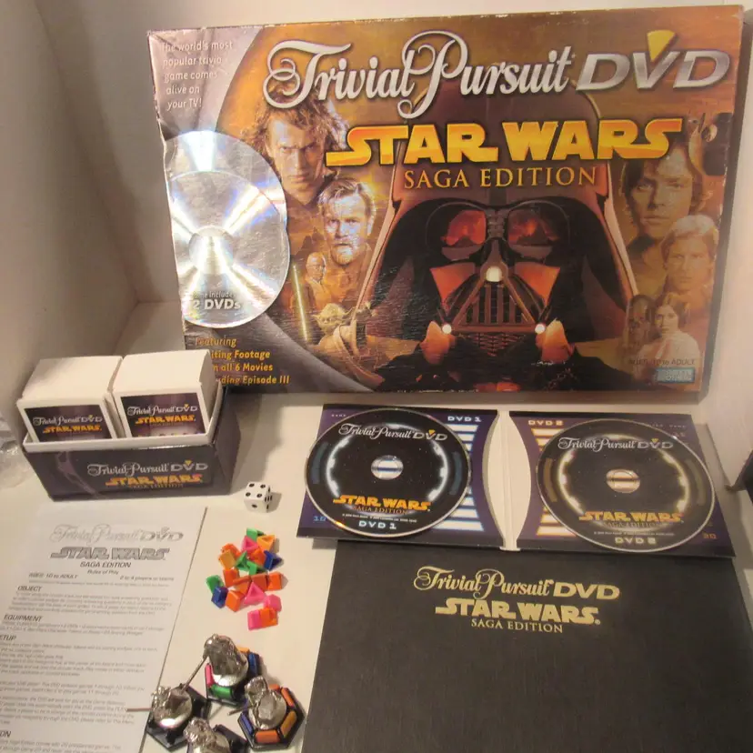 2005 Hasbro Trivial Pursuit DVD STAR WARS SAGA EDITION  Ages 10+ Interactive Game