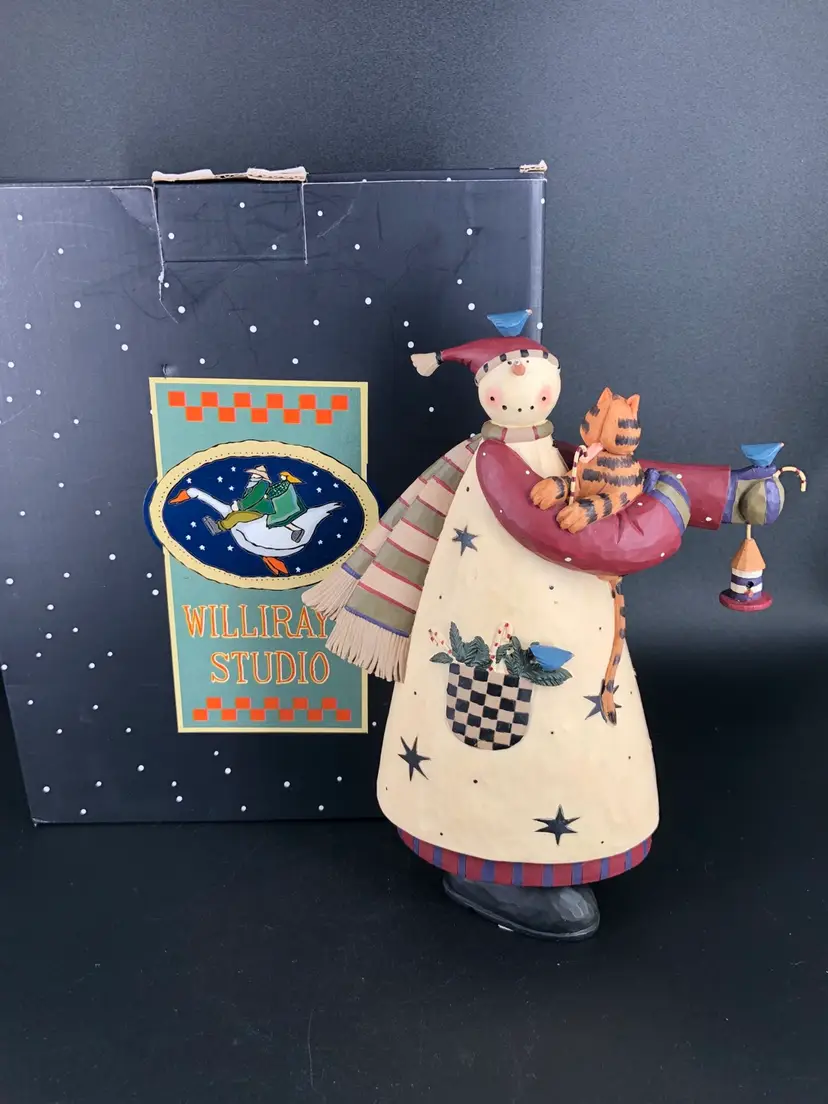 Williraye Studios Snoball and Furball 2008 Snowman and Cat with Box