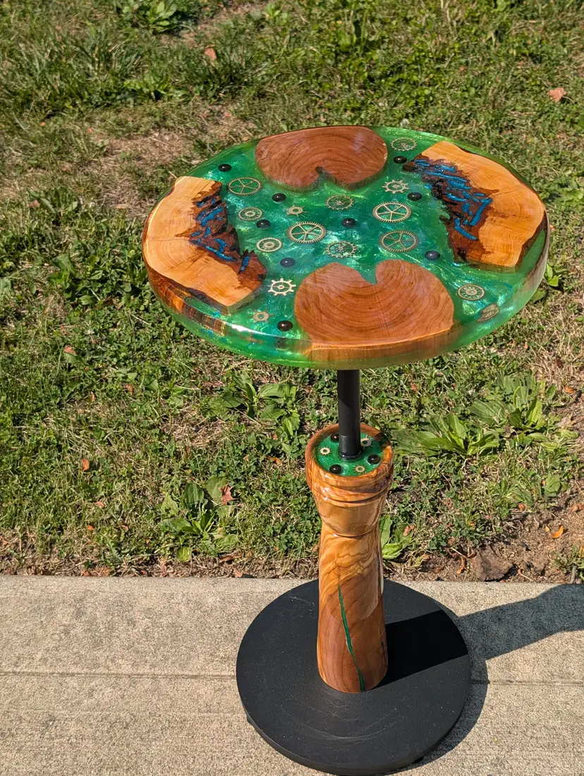 Green end table