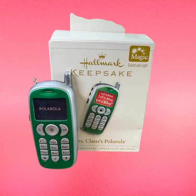 2006 Hallmark Keepsake Ornament, Mrs. Claus's Polarola Phone, Light & Sound