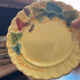 French Majolica Leaf Plate 7”
