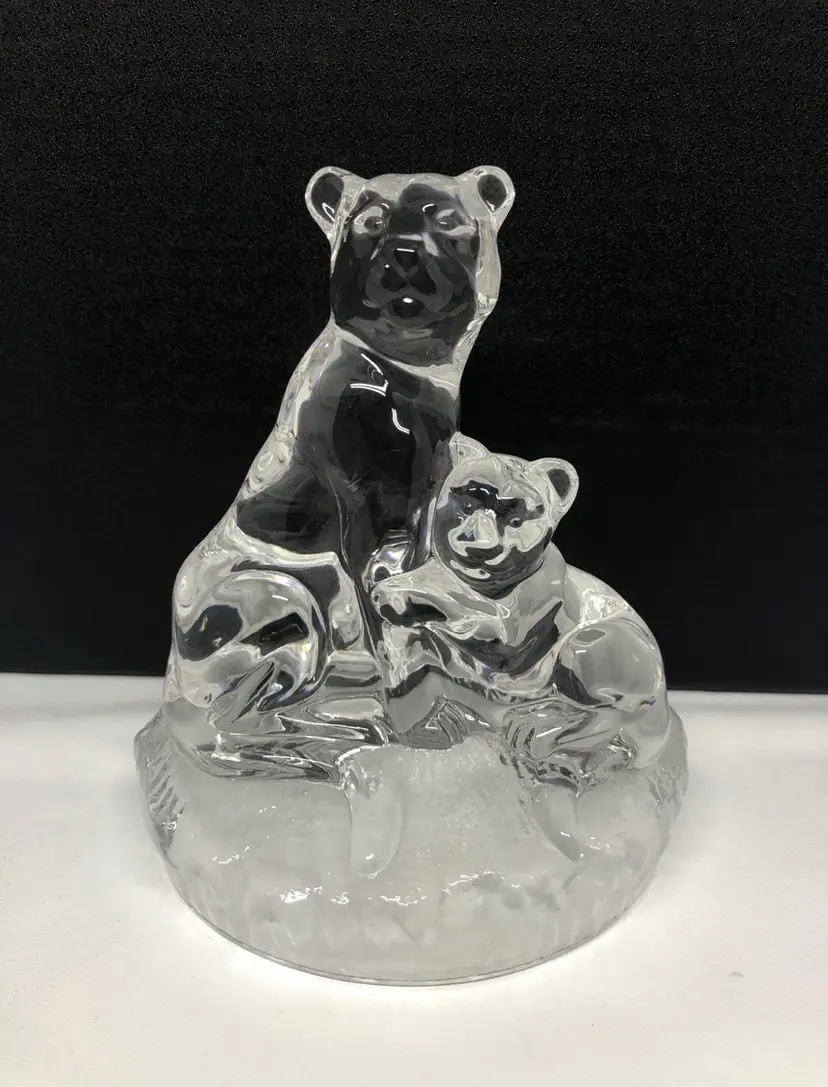 Italian Royal Crystal Rock Crystal Lioness & Cub