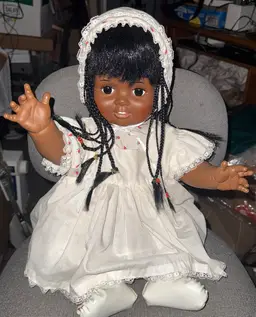 Rare Ideal 24" Growing Hair AA Baby Crissy 1972 Life Size African American Doll