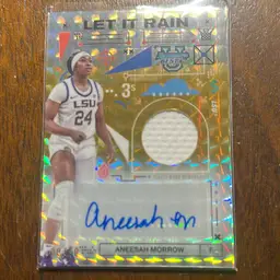 2024-25 Bowman Best U Let It Rain Aneesah Morrow Gold Refractor Auto Relic /50