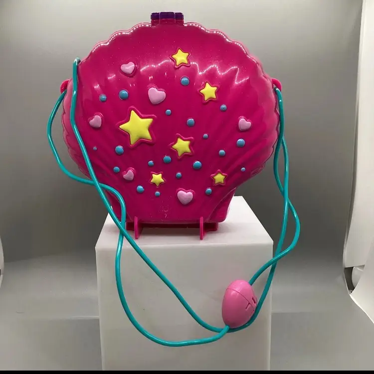 Polly Pocket Tiny Power Seashell Purse Compact Wearable Strap No Accessories
