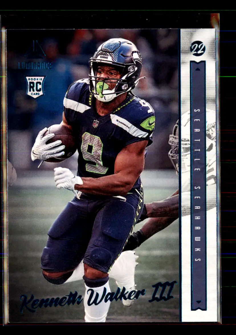 Kenneth Walker Iii 2022 Panini Chronicles Luminance Teal #206 - (113) - Seattle Seahawks
