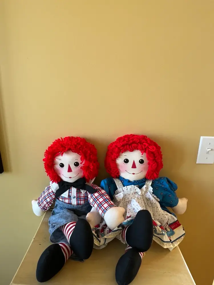 Daisy Kingdom Handmade Raggedy Anne And Andy Dolls