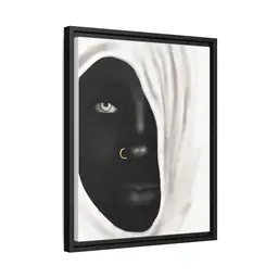Spilt Milque – Afro-Modern Canvas Art (16x20, Framed) | Bold. Poetic. Limited to 100 (FSC-certified wood) | International Shipping Available