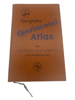 Der Große Continental Atlas Autobahn Maps, 23rd Ed., c.1950s, Vintage Der Grobe