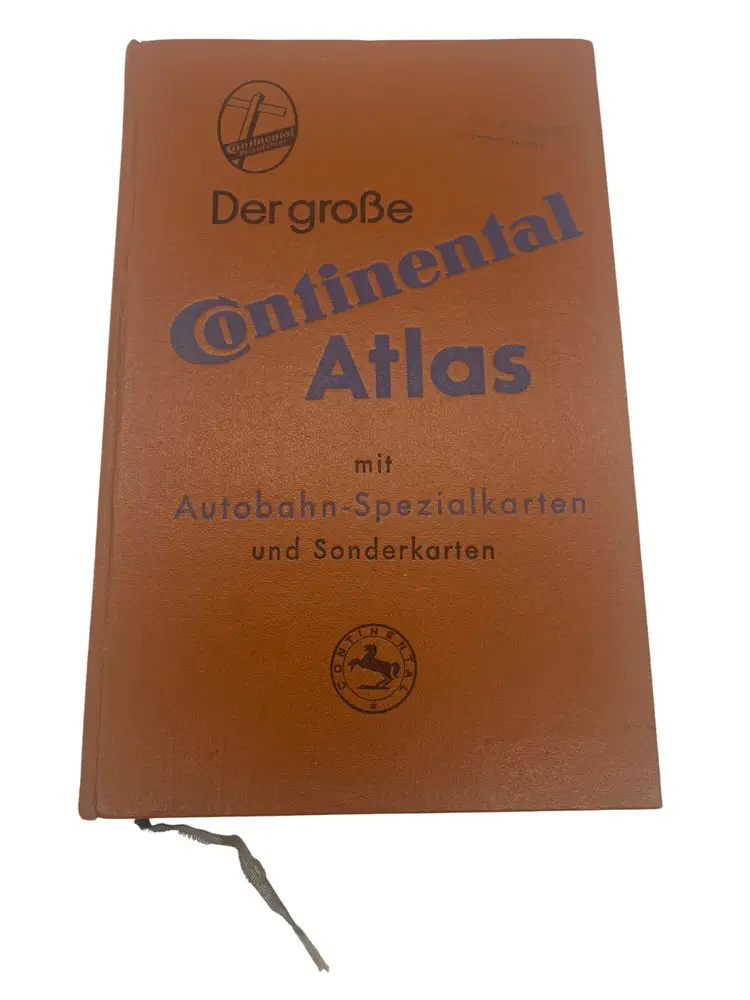 Der Große Continental Atlas Autobahn Maps, 23rd Ed., c.1950s, Vintage Der Grobe