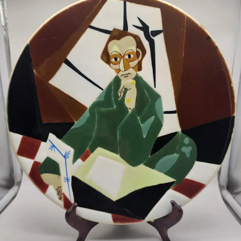 Artesania Espanola Spanish Abstract Multi-Color Decorative Charger Plate Wall Hanging