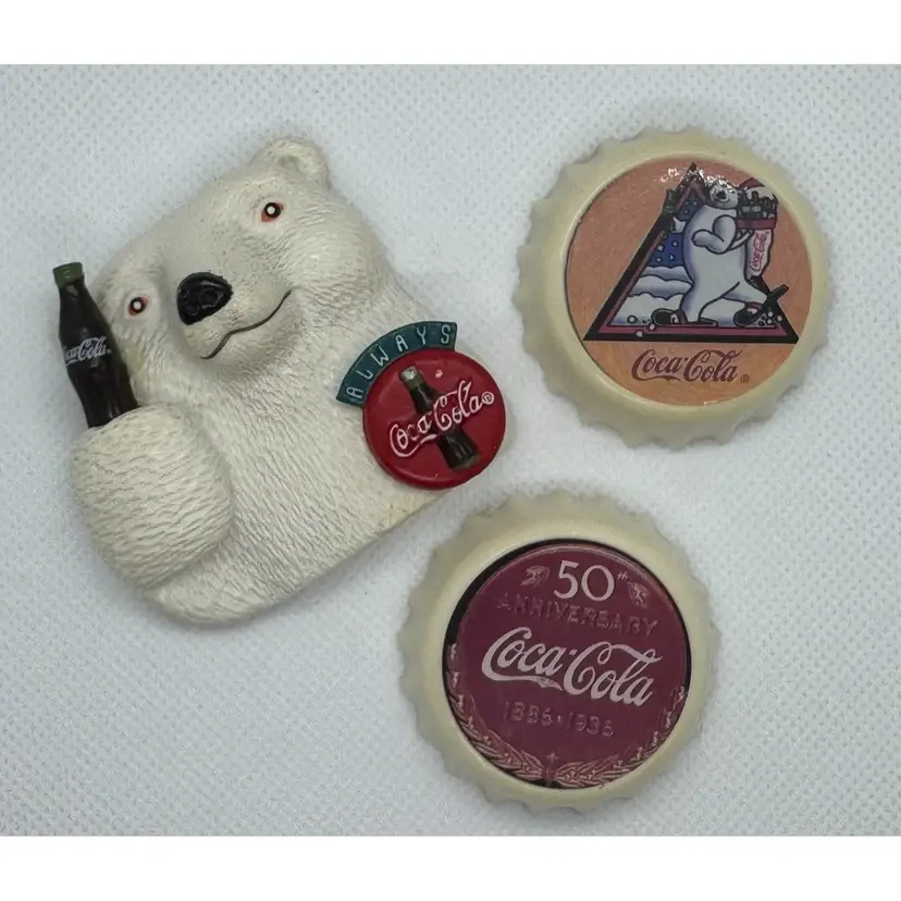 Set Of Vintage Coca Cola Magnets