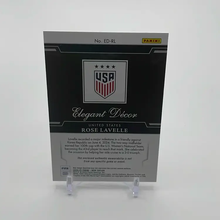 Rose Lavelle 2024-25 Panini Noir Soccer Elegant Decor- ED- RL /65 USWNT - Soccer Card - Jersey Number 16