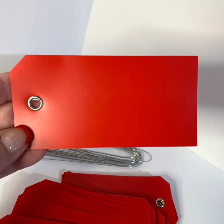 20-Red Plastic Tags
