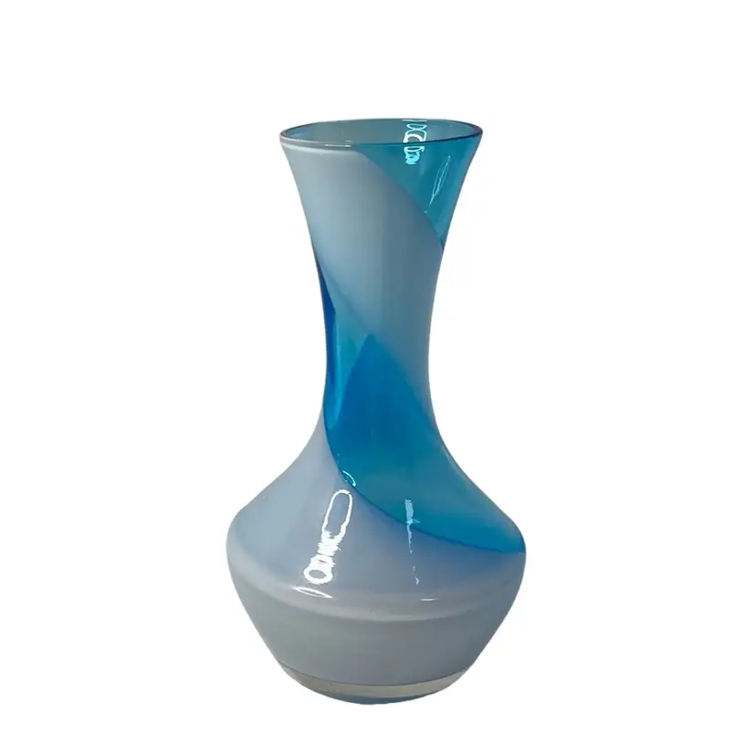 Glass Bud Vase Blue and White Swirl
5.5βT x 3β W