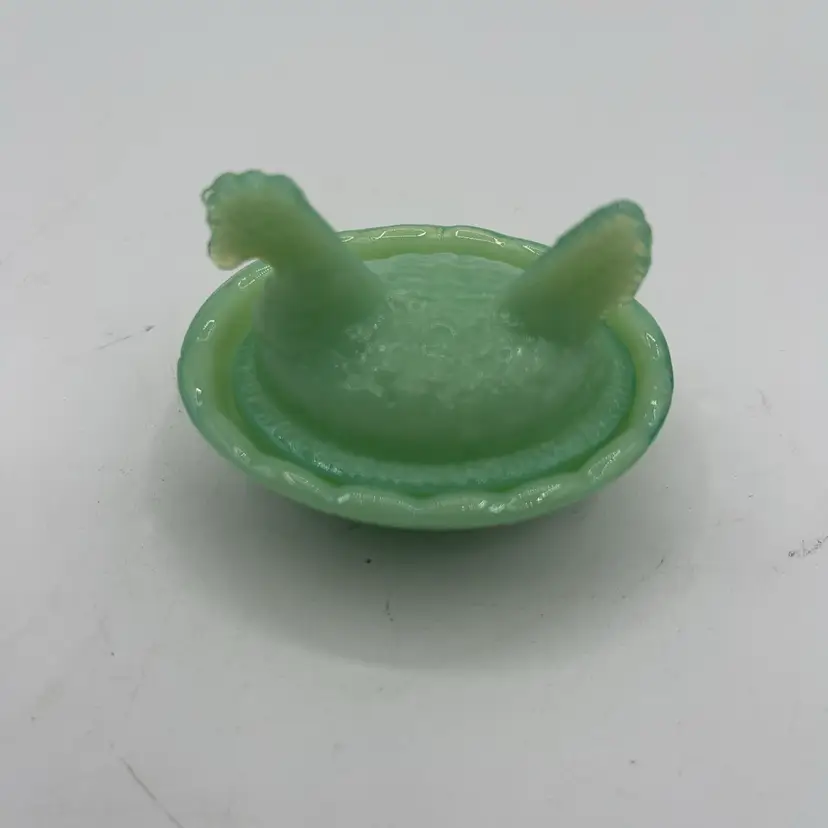 19-jadeite Hen On A Nest Salt Cellar IMPORT 2.5”