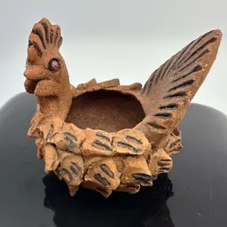 Chicken Pottery Trinket Dish