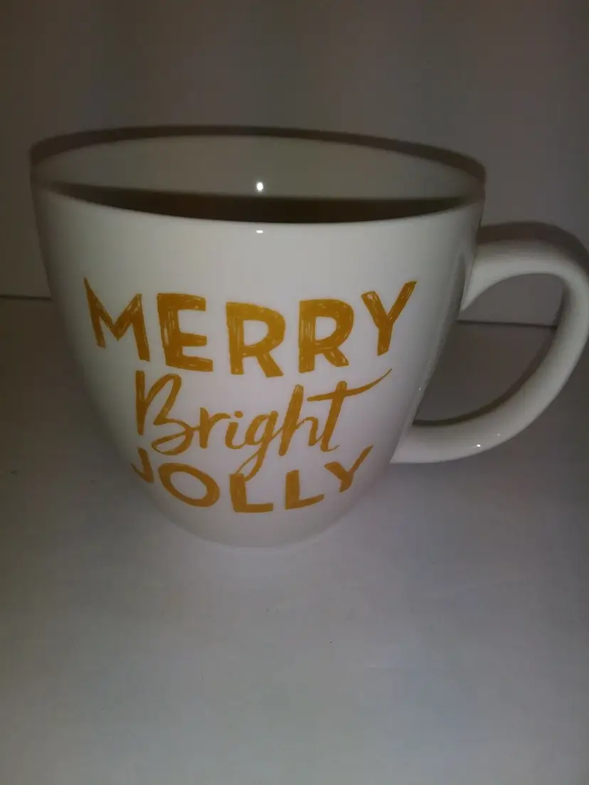 Starbucks Christmas Oversized 20 oz Merry Bright Jolly Coffee Cup Mug 2016