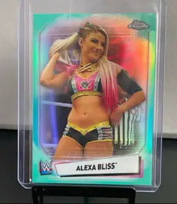 Alexa Bliss 2021 Topps Chrome WWE - Aqua Refractors #/150