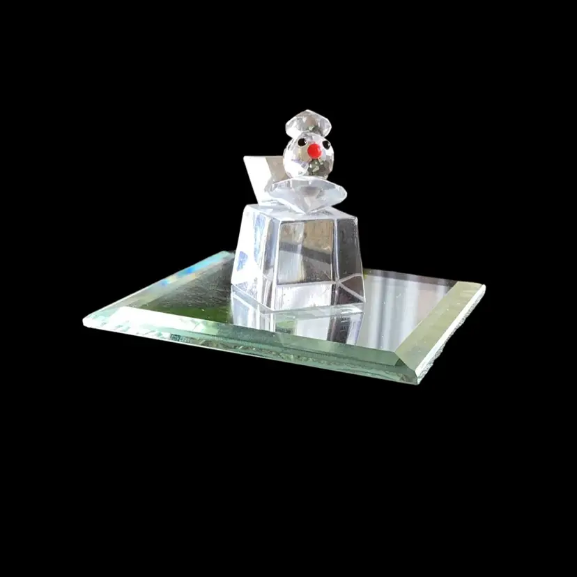 Vintage Crystal Jack-in-the-Box With Mirror Base