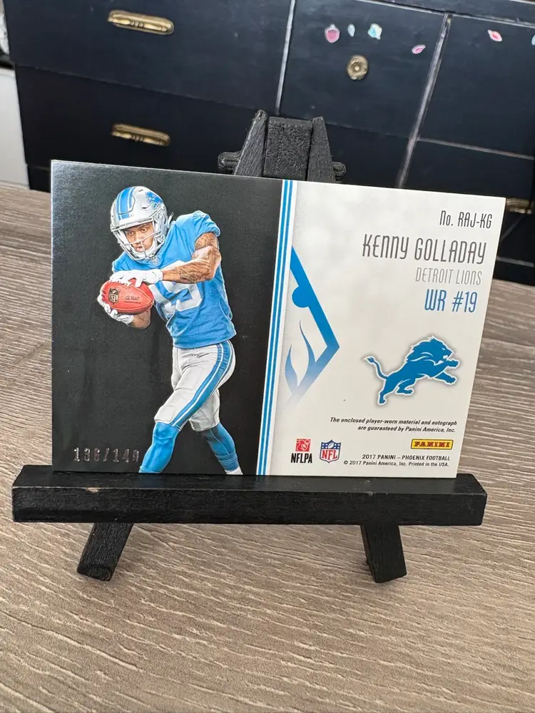 Kenny Golladay 2017 Panini Phoenix RC Relic Auto Autograph NFL Football Card Detroit Lions (A2)