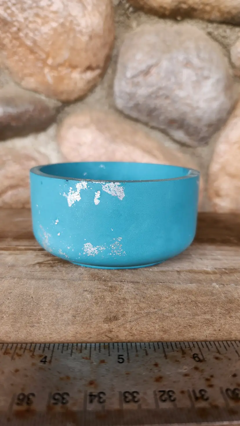 Jesmonite Pot - TEAL - SM Bowl