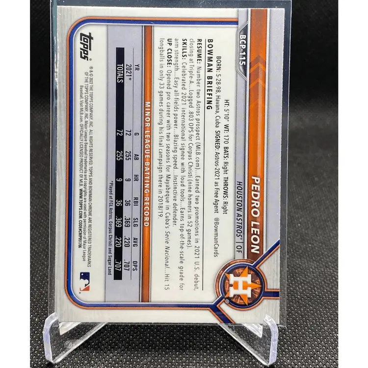 2022 Bowman Chrome Pedro Leon Atomic