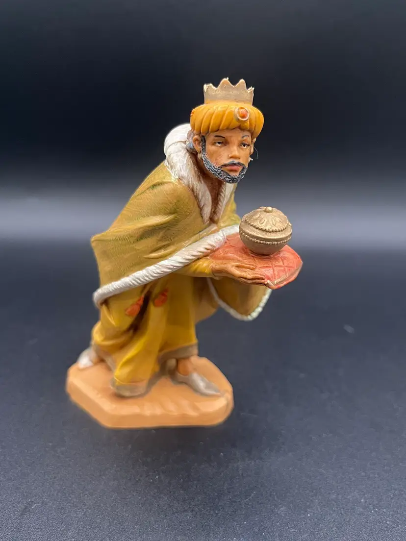 Signed 1992 Italian Fontanini Simonetti Balthazar King With Myrrh Figurine #72516 4.5” 👑