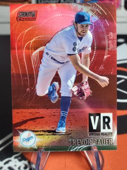 Trevor Bauer 2021 Topps Stadium Club Chrome Virtual Reality VR-17 Red 3/5