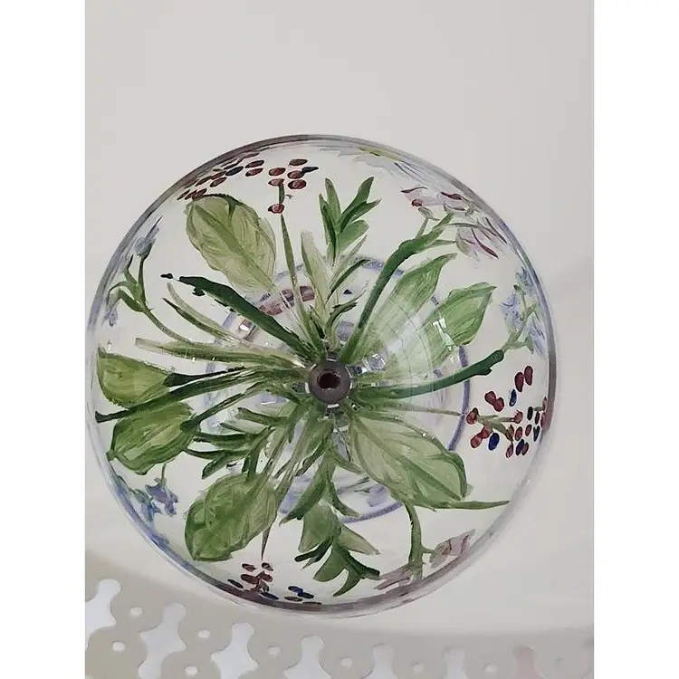 Vintage Hand-Painted Floral Wine Glass Set