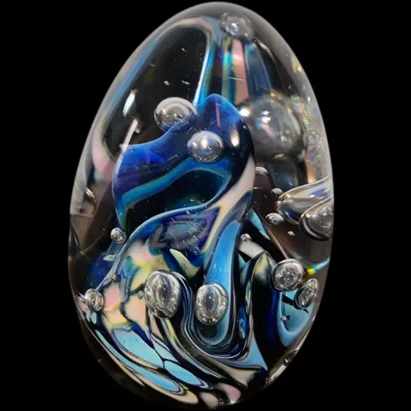 #24- Vintage Beautiful Paperweight - Multi-colored