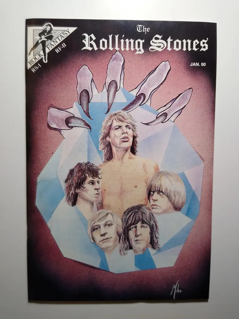 The Rolling Stones Rock Fantasy Comic Jan 1990 Classic Rock Artwork Vintage NOS