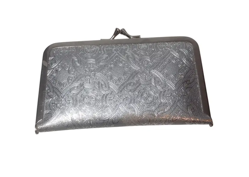 Genuine Leather Kiss Clasp Manicure Set Austria Germany Vintage Silver