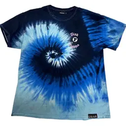 Pink Dolphin Brand Legends Ocean Blue Tie Dye Graphic Print T-Shirt - Large
