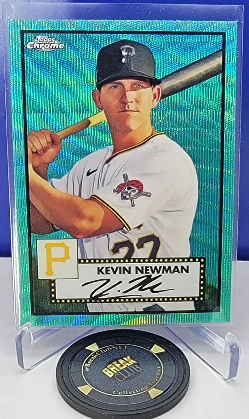 Kevin Newman 2021 Topps Chrome Platinum Anniversary Aqua Wave Refractor #307 Pittsburgh Pirates