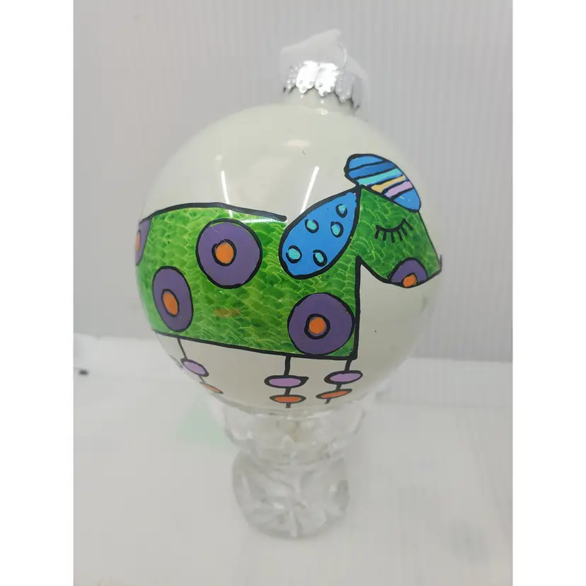 PHILIPPE ... DOGS WITH PERSONALITY COLLECTION 3.5" Glass Ornament Personalizing Available