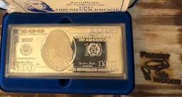 1997 $100 Franklin Quarter Pound Silver Proof bar from The Washington Mint