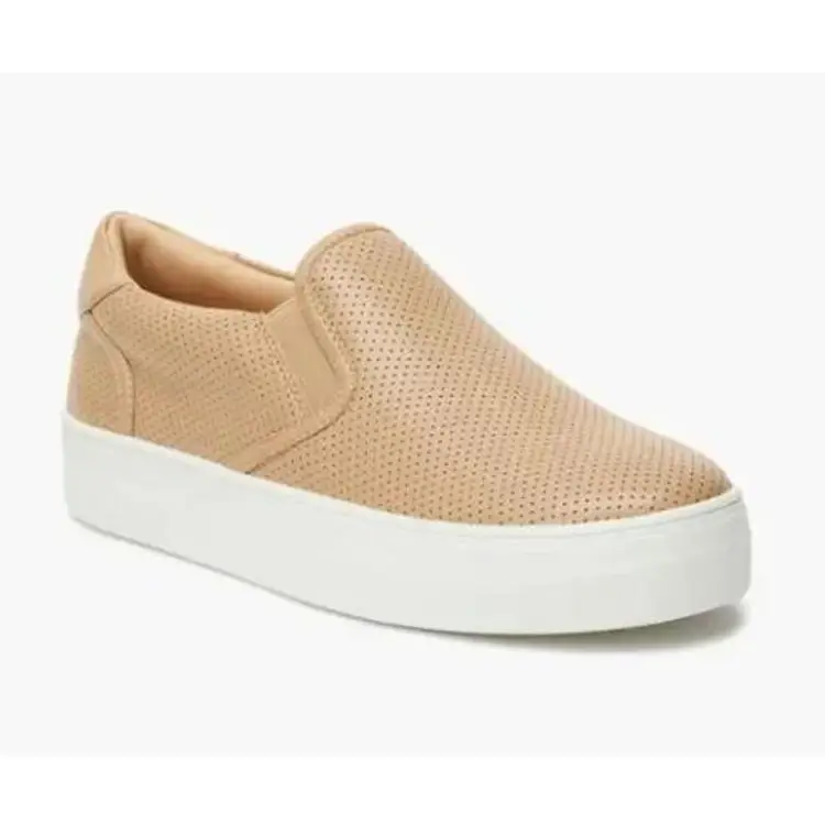 JustFab NWT Eloise Flatform Cream Faux Leather Sneaker 6.5