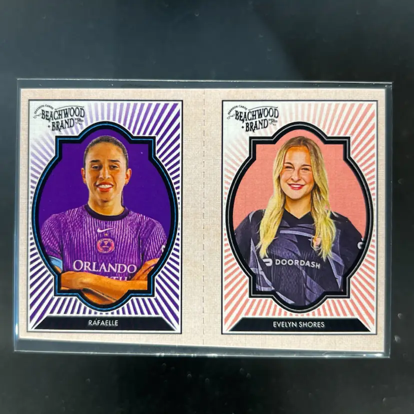 Rafaelle & Evelyn Shores 2025 Parkside Beachwood Brand Beachwood Squared Soccer Card