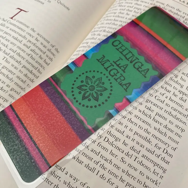 Chinga la Migra Green Bookmark