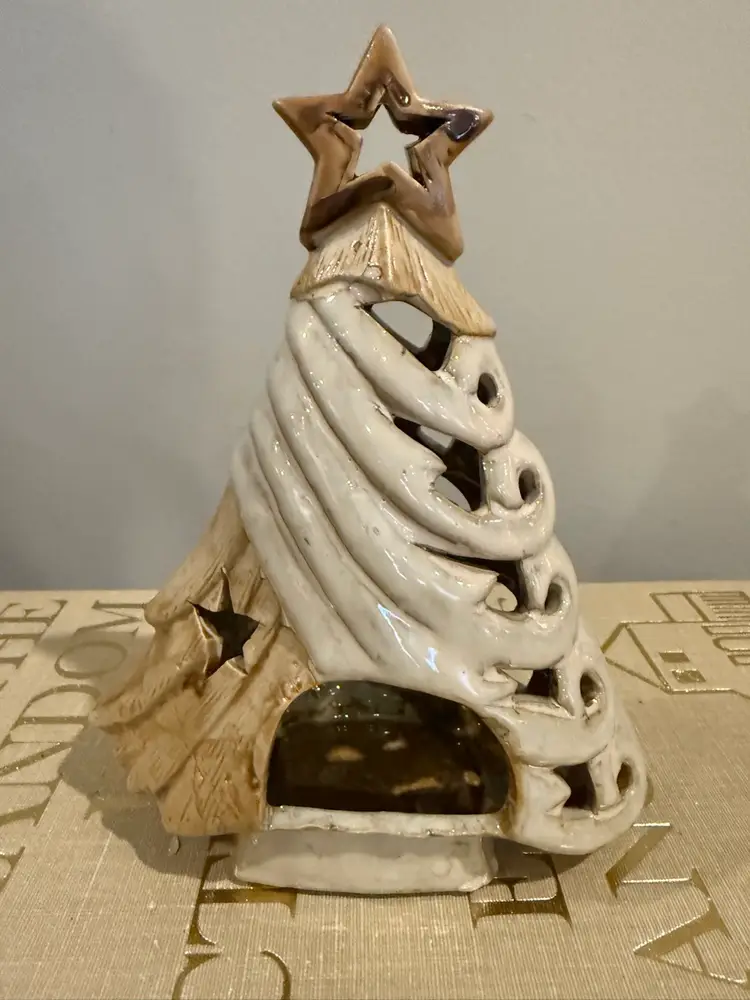 Christmas Tree Ceramic Votive Holder