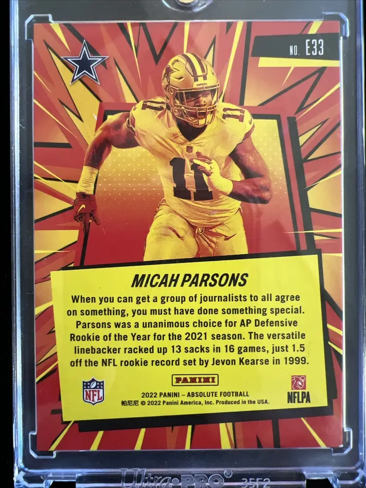 2022 Panini Absolute - Explosive Micah Parsons #E33 🏈