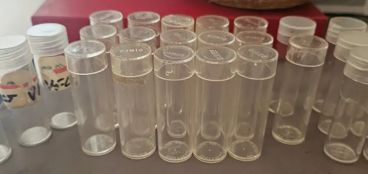 29 Whitman New and Used Plastic Coin Tubes