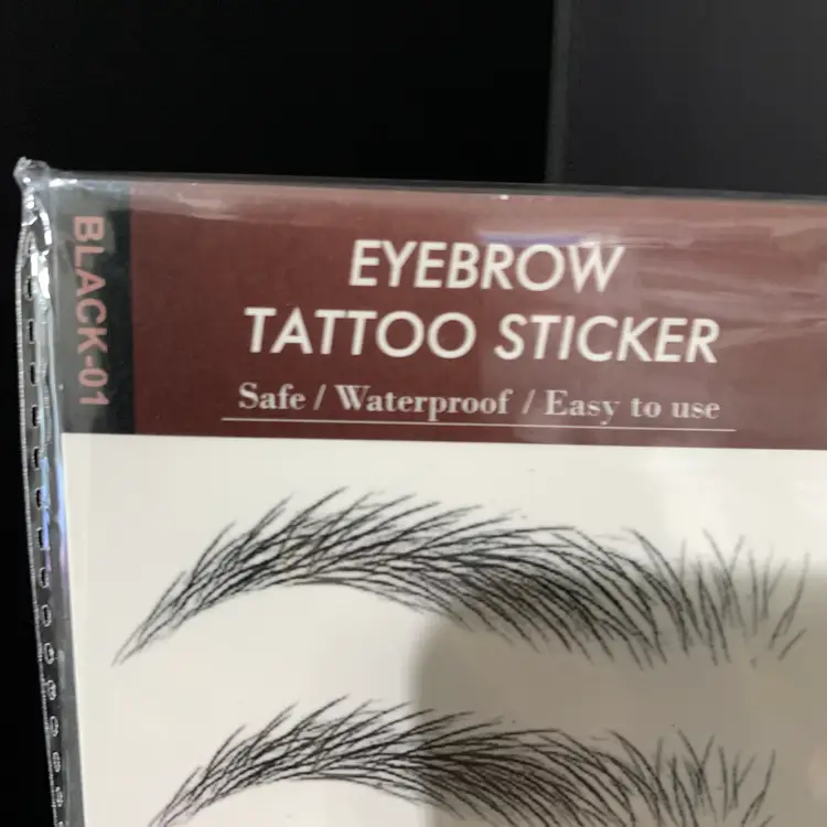 Eyebrow Tattoo Stickers  Black-01