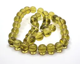 8MM Olive Greenish-Brown Glass Beads #CC145
