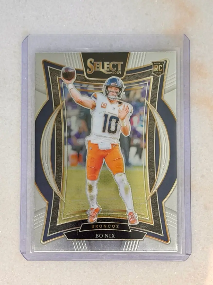 2024 Panini Select Bo Nix Silver Prizm #30 RC