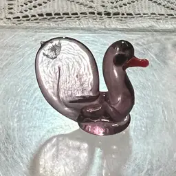 021 Micro, Mini Lamp, Work  Purple Glass Bird