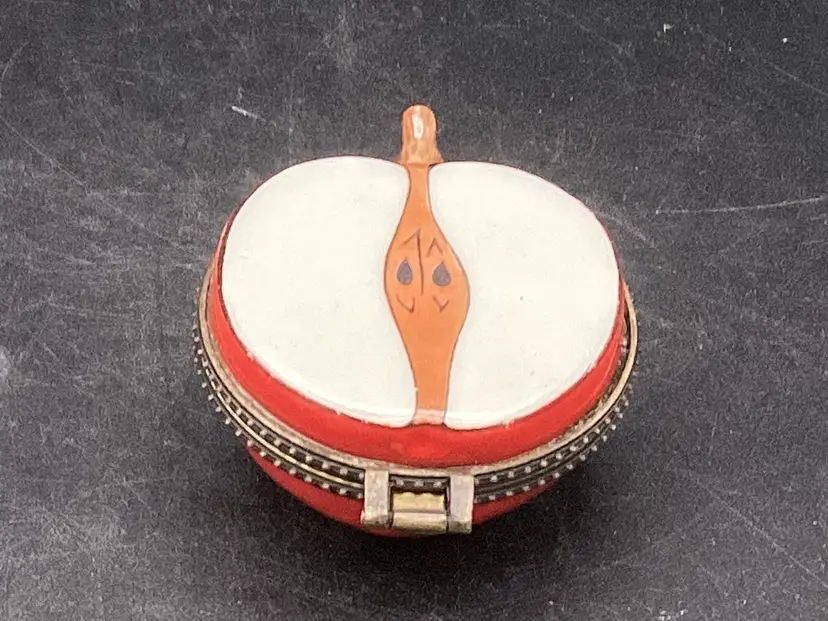 Half An Apple Trinket Box, 1.5 X 2.25”