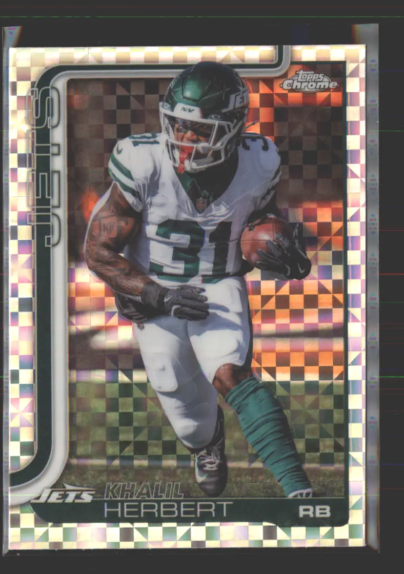 Khalil Herbert 2025 Topps Chrome X-Fractor #131 - (142) - New York Jets